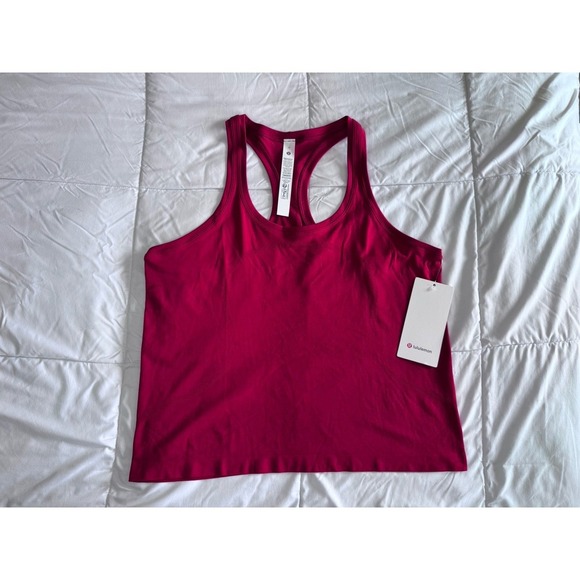 New Lululemon Swiftly Tech Racerback Tank 2.0 Race Size 12 Dark Red Hip Length - Picture 1 of 9